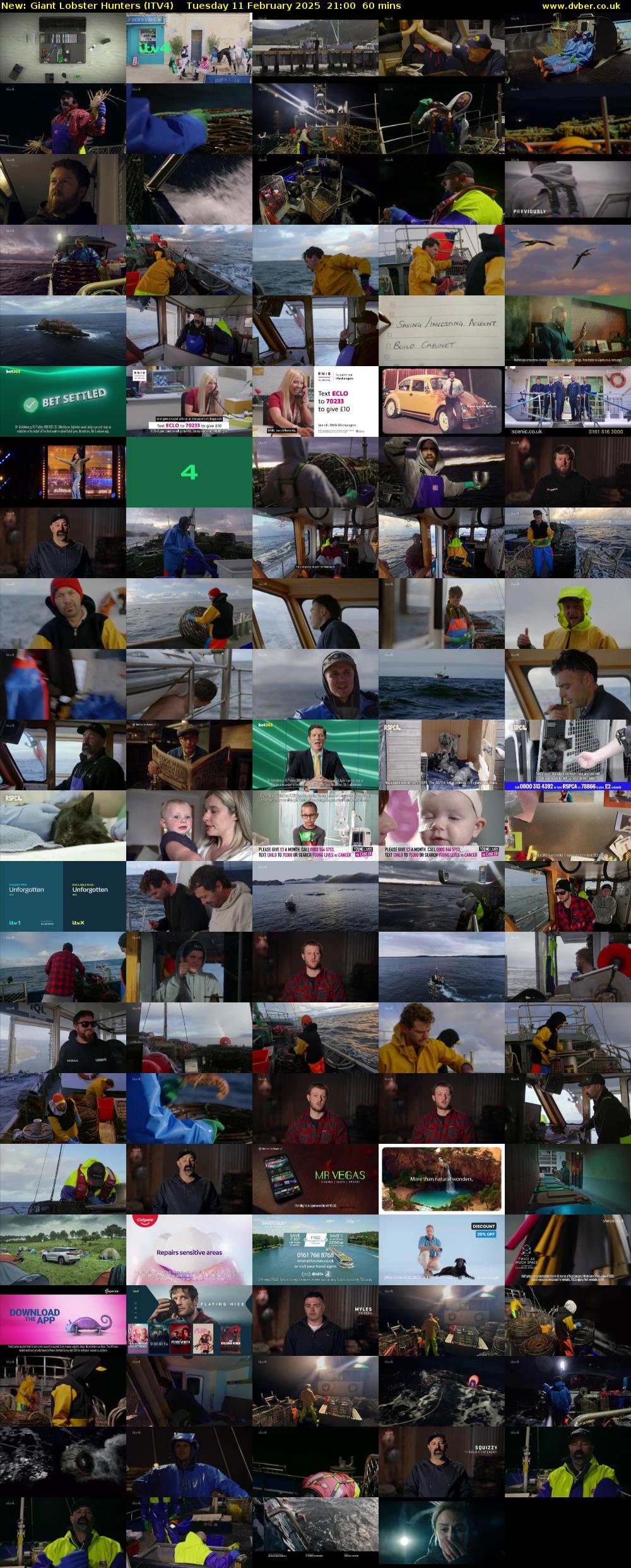 Giant Lobster Hunters (ITV4) Tuesday 11 February 2025 21:00 - 22:00