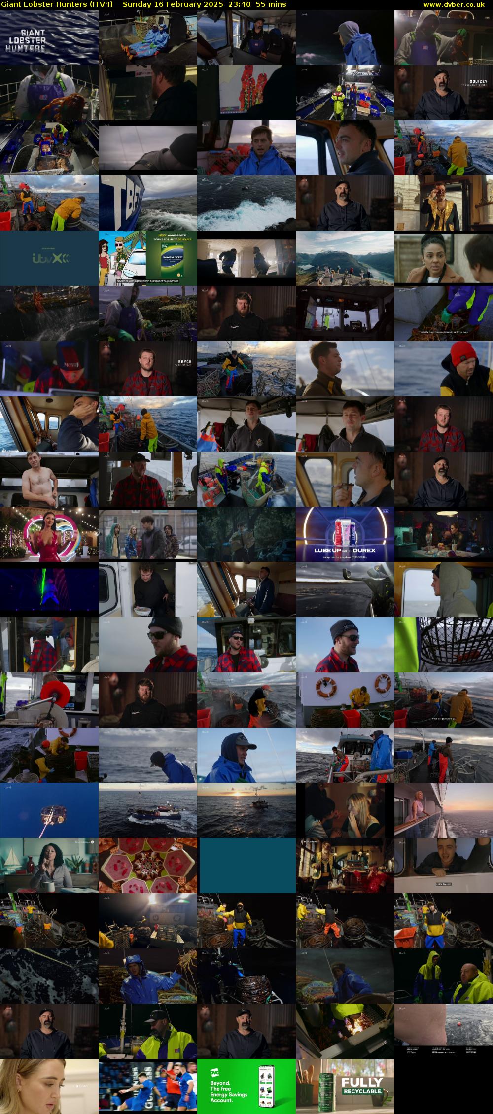 Giant Lobster Hunters (ITV4) Sunday 16 February 2025 23:40 - 00:35