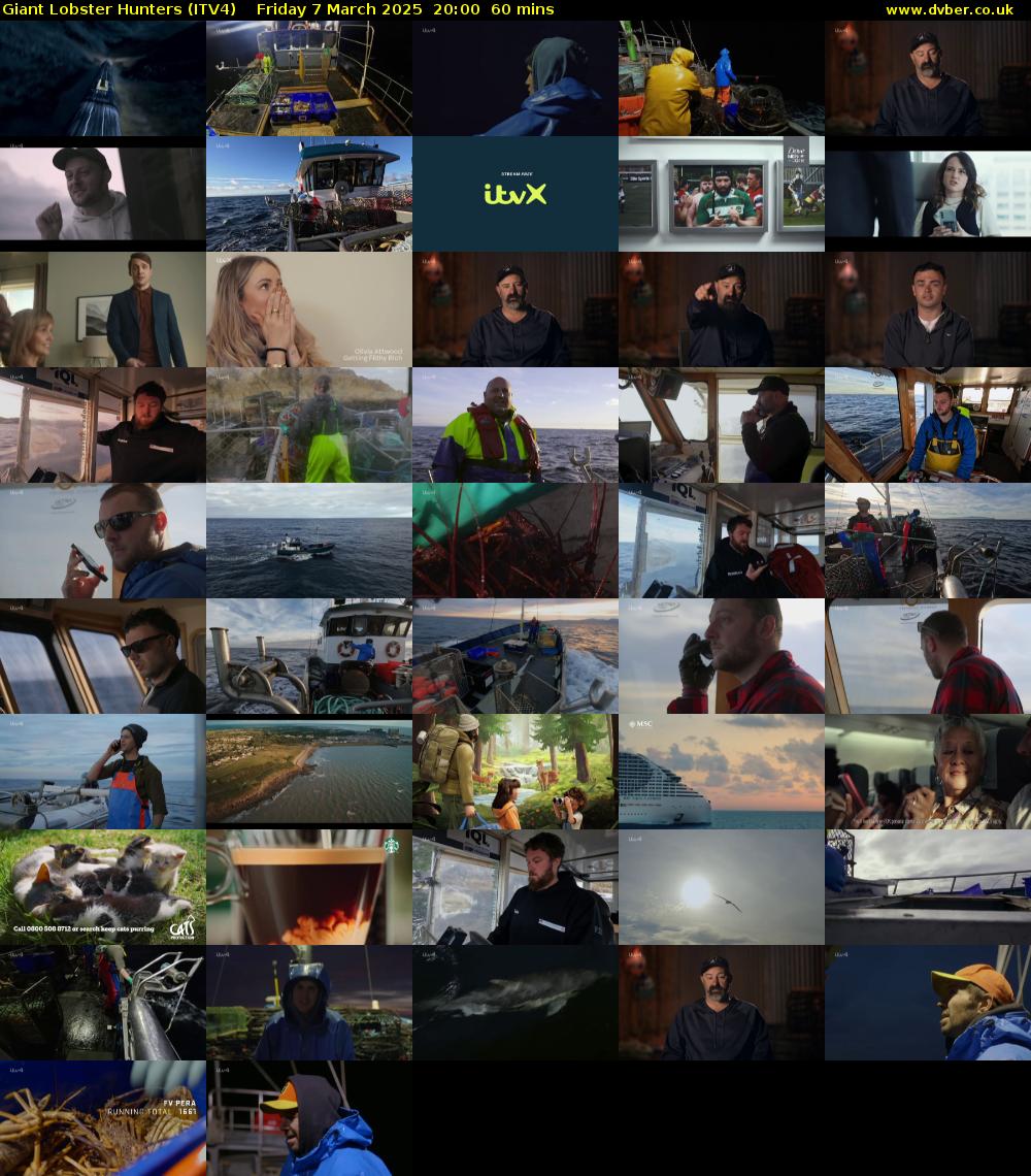 Giant Lobster Hunters (ITV4) Friday 7 March 2025 20:00 - 21:00