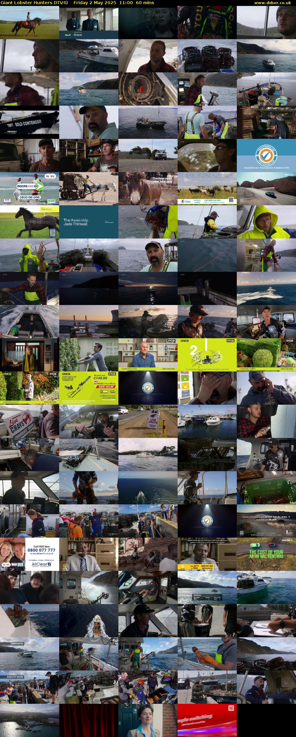 Giant Lobster Hunters (ITV4) Friday 2 May 2025 11:00 - 12:00