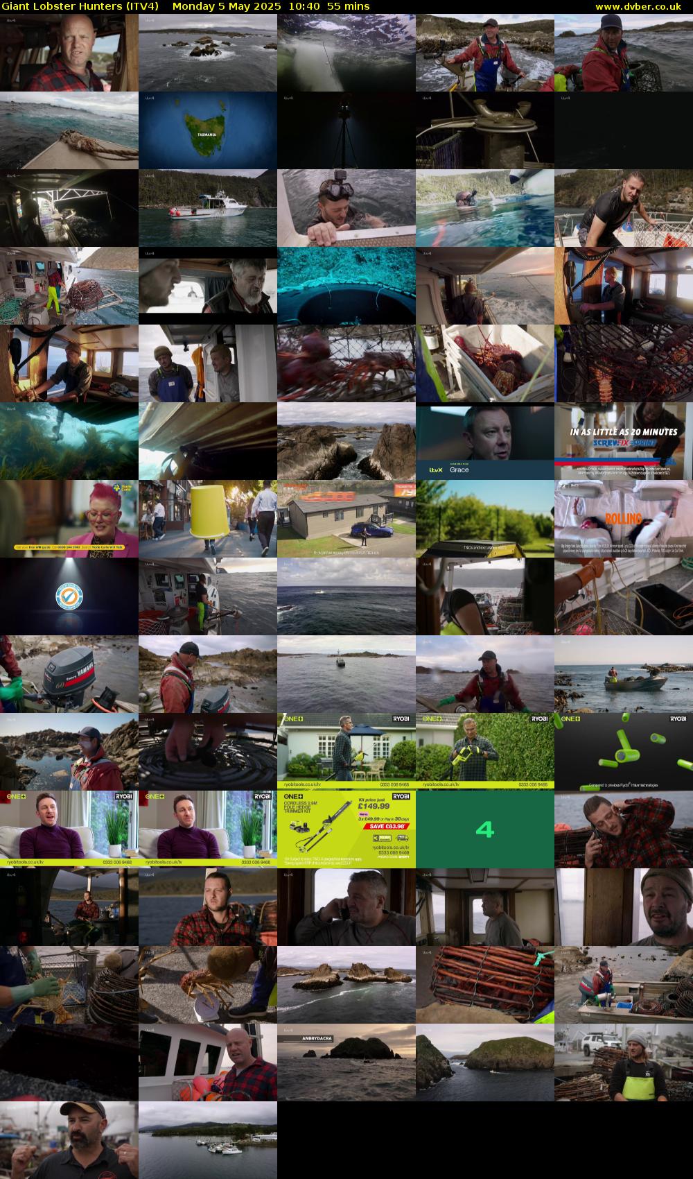 Giant Lobster Hunters (ITV4) Monday 5 May 2025 10:40 - 11:35