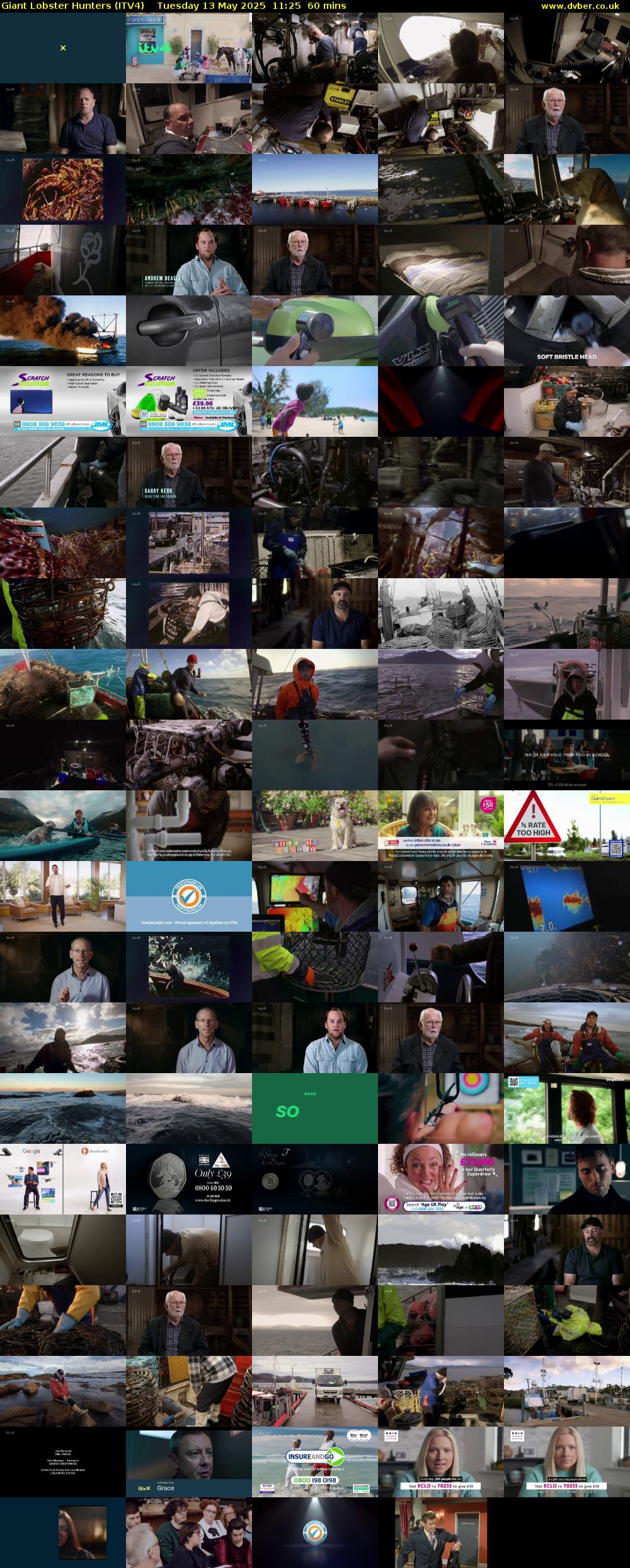 Giant Lobster Hunters (ITV4) Tuesday 13 May 2025 11:25 - 12:25
