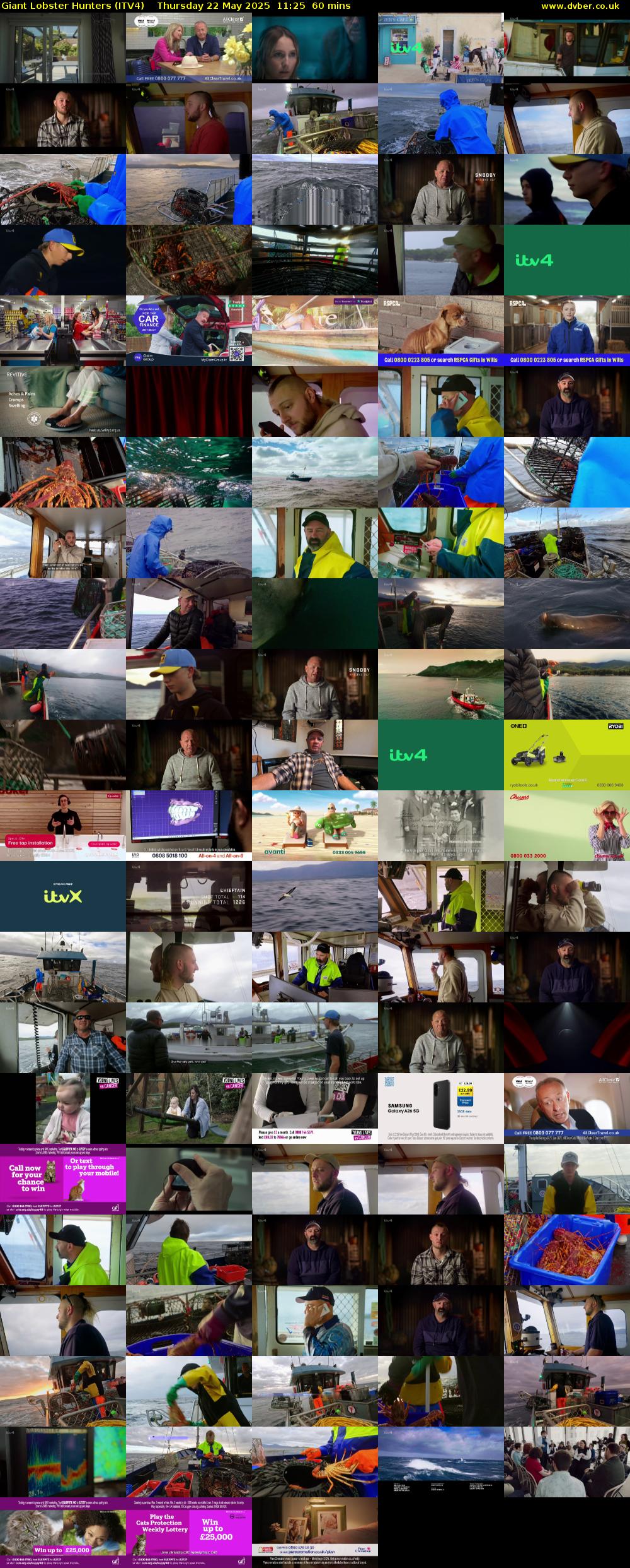 Giant Lobster Hunters (ITV4) Thursday 22 May 2025 11:25 - 12:25