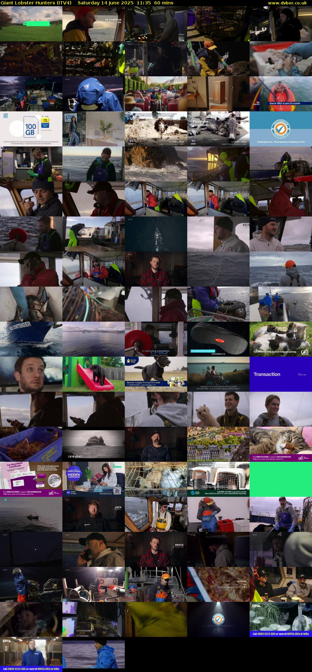 Giant Lobster Hunters (ITV4) Saturday 14 June 2025 11:35 - 12:35