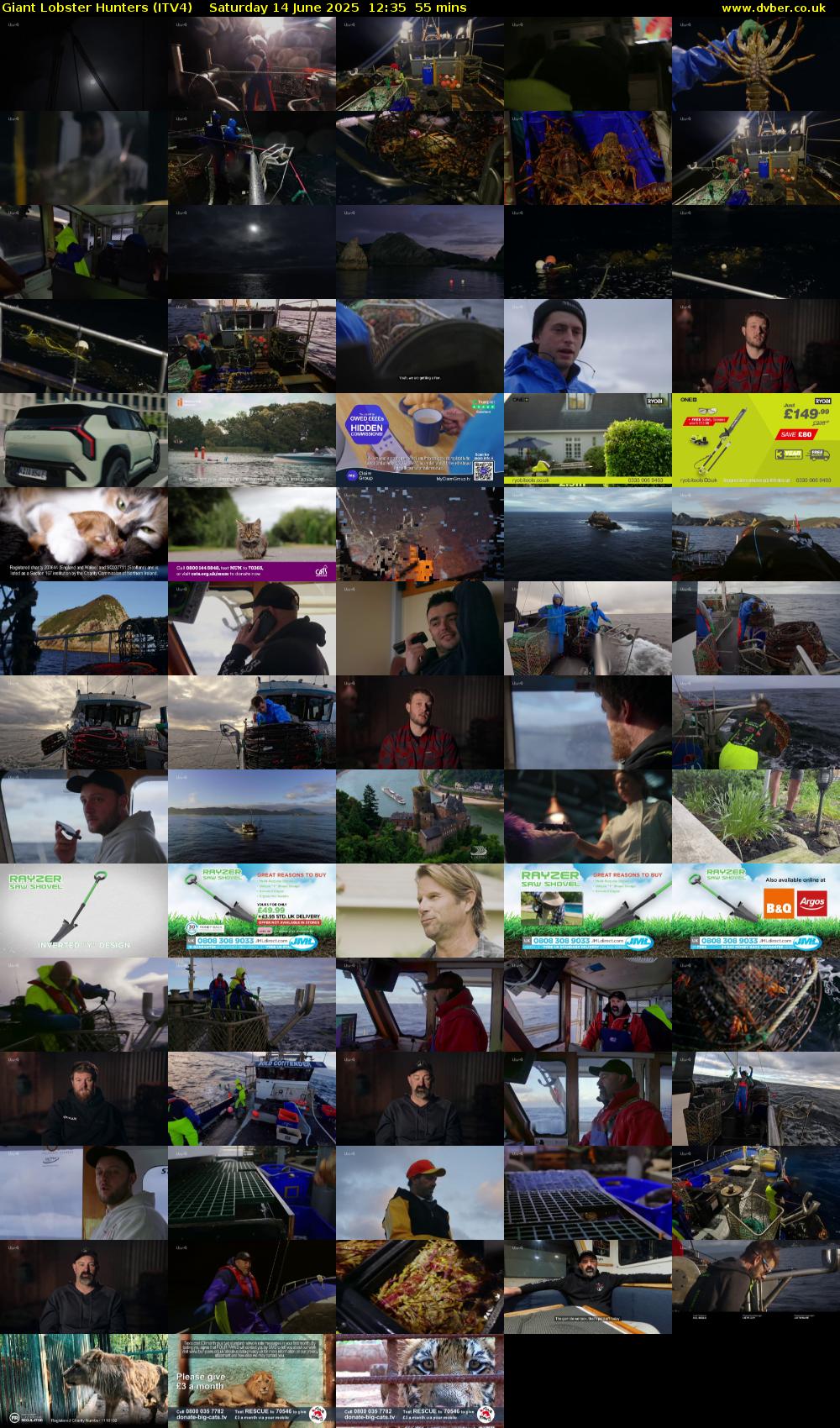Giant Lobster Hunters (ITV4) Saturday 14 June 2025 12:35 - 13:30