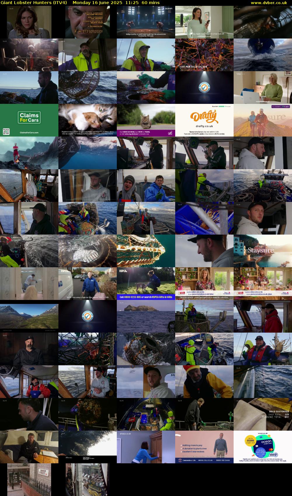 Giant Lobster Hunters (ITV4) Monday 16 June 2025 11:25 - 12:25