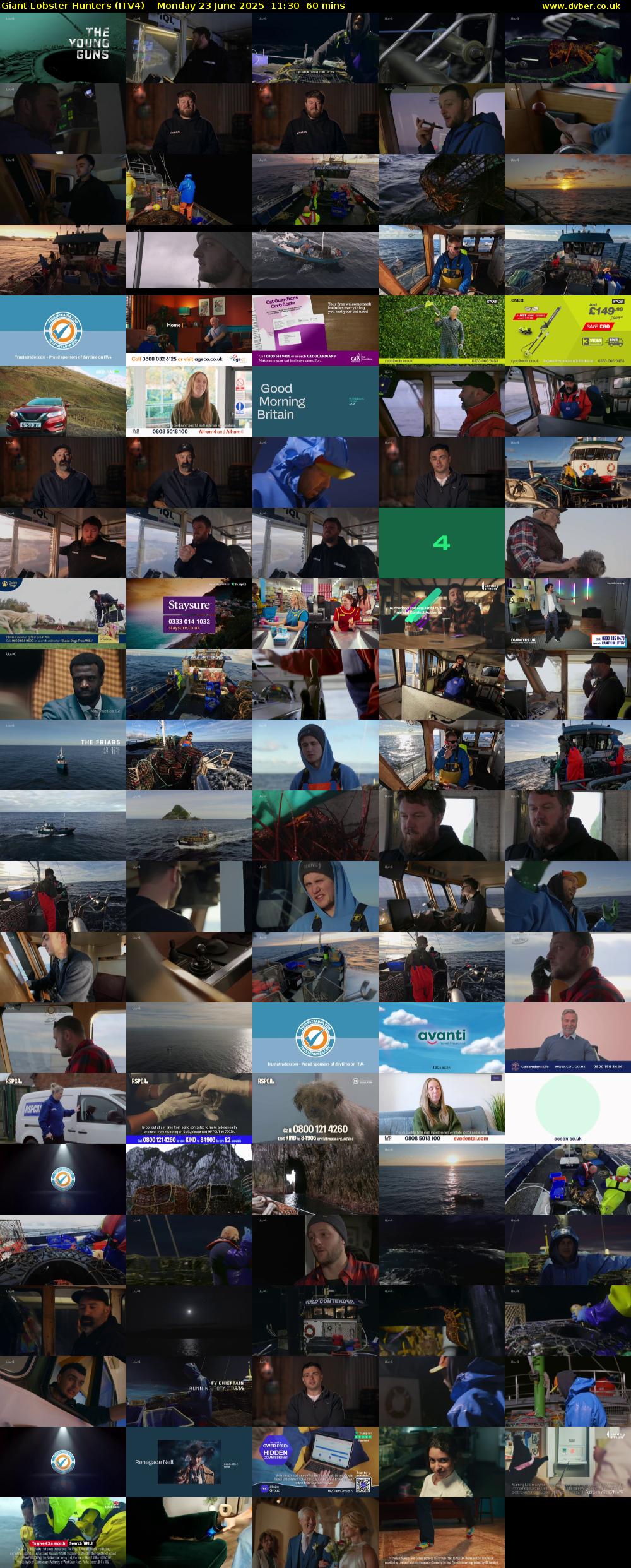 Giant Lobster Hunters (ITV4) Monday 23 June 2025 11:30 - 12:30