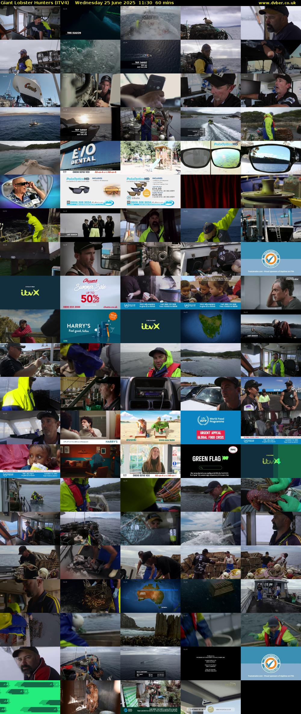 Giant Lobster Hunters (ITV4) Wednesday 25 June 2025 11:30 - 12:30