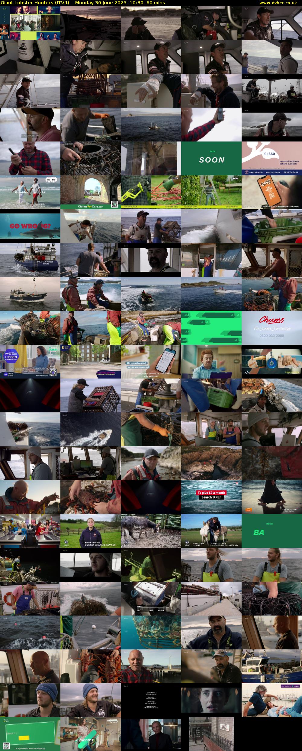 Giant Lobster Hunters (ITV4) Monday 30 June 2025 10:30 - 11:30