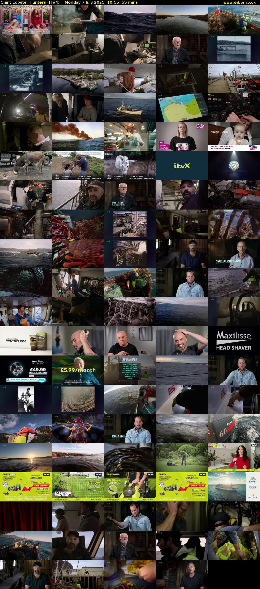 Giant Lobster Hunters (ITV4) Monday 7 July 2025 10:55 - 11:50