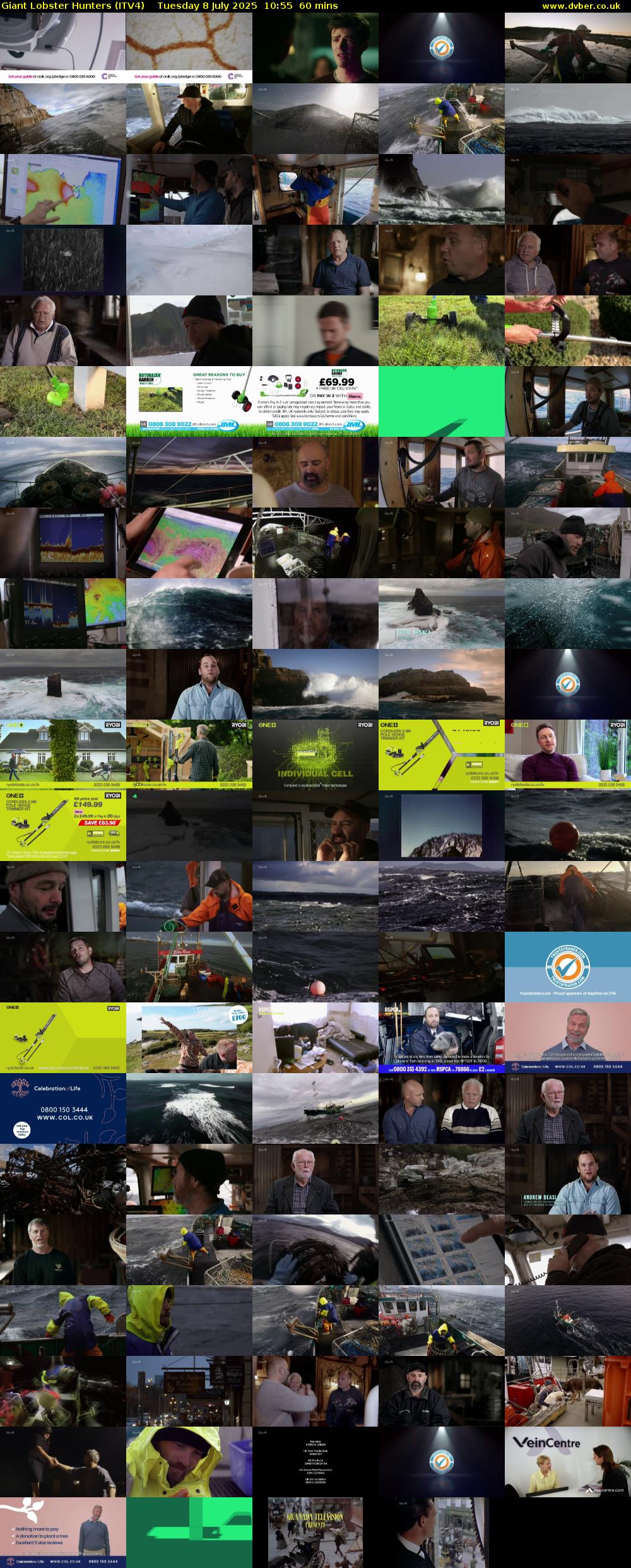 Giant Lobster Hunters (ITV4) Tuesday 8 July 2025 10:55 - 11:55