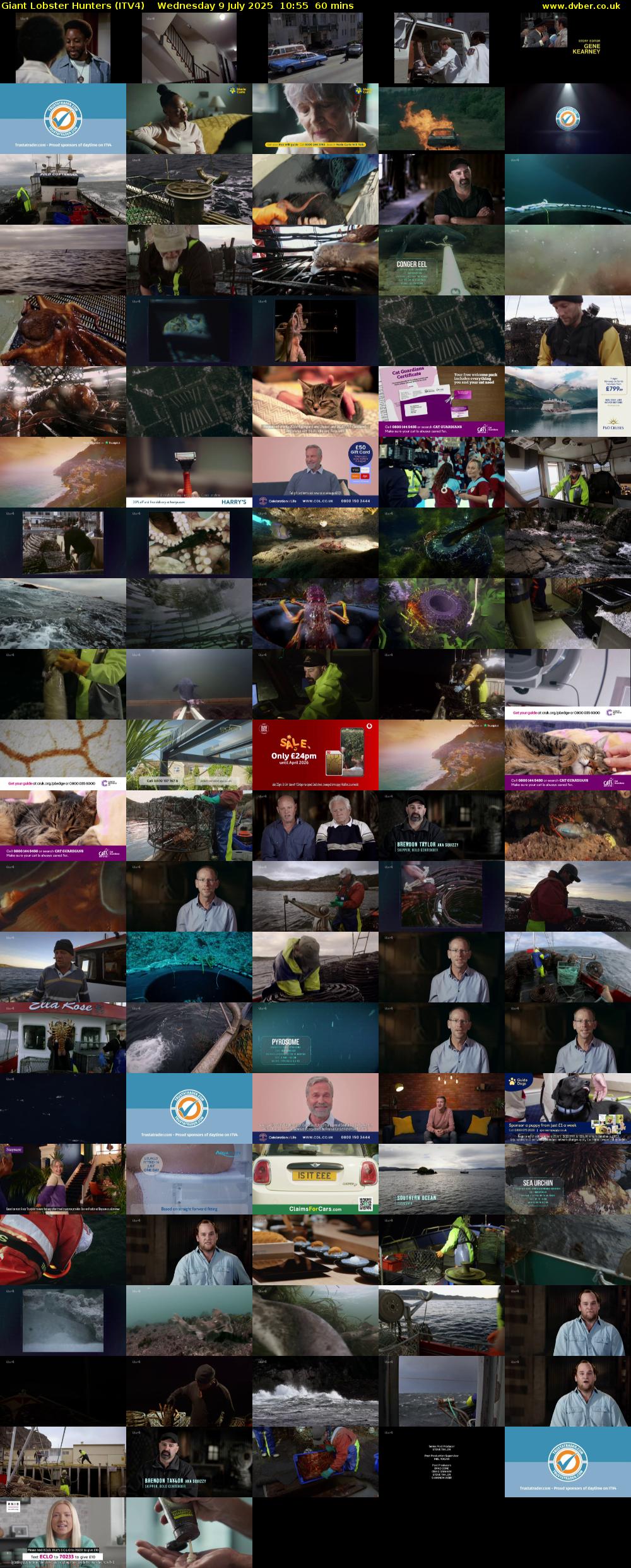 Giant Lobster Hunters (ITV4) Wednesday 9 July 2025 10:55 - 11:55