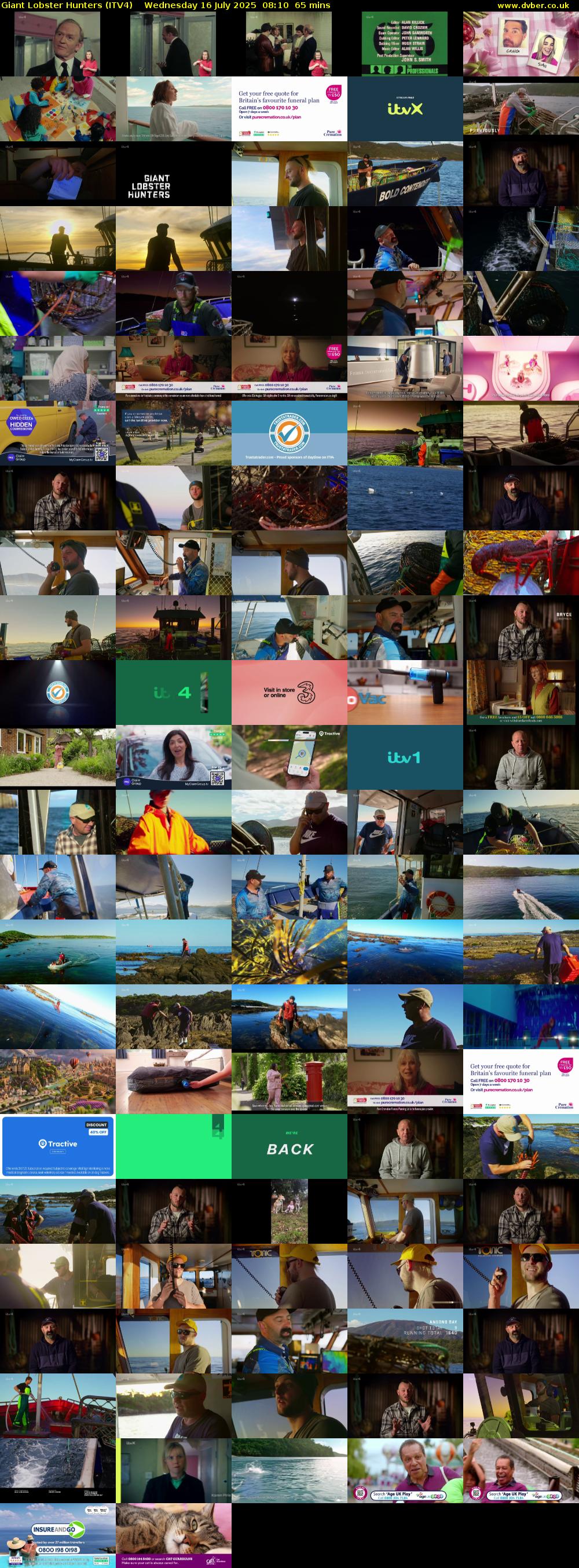 Giant Lobster Hunters (ITV4) Wednesday 16 July 2025 08:10 - 09:15