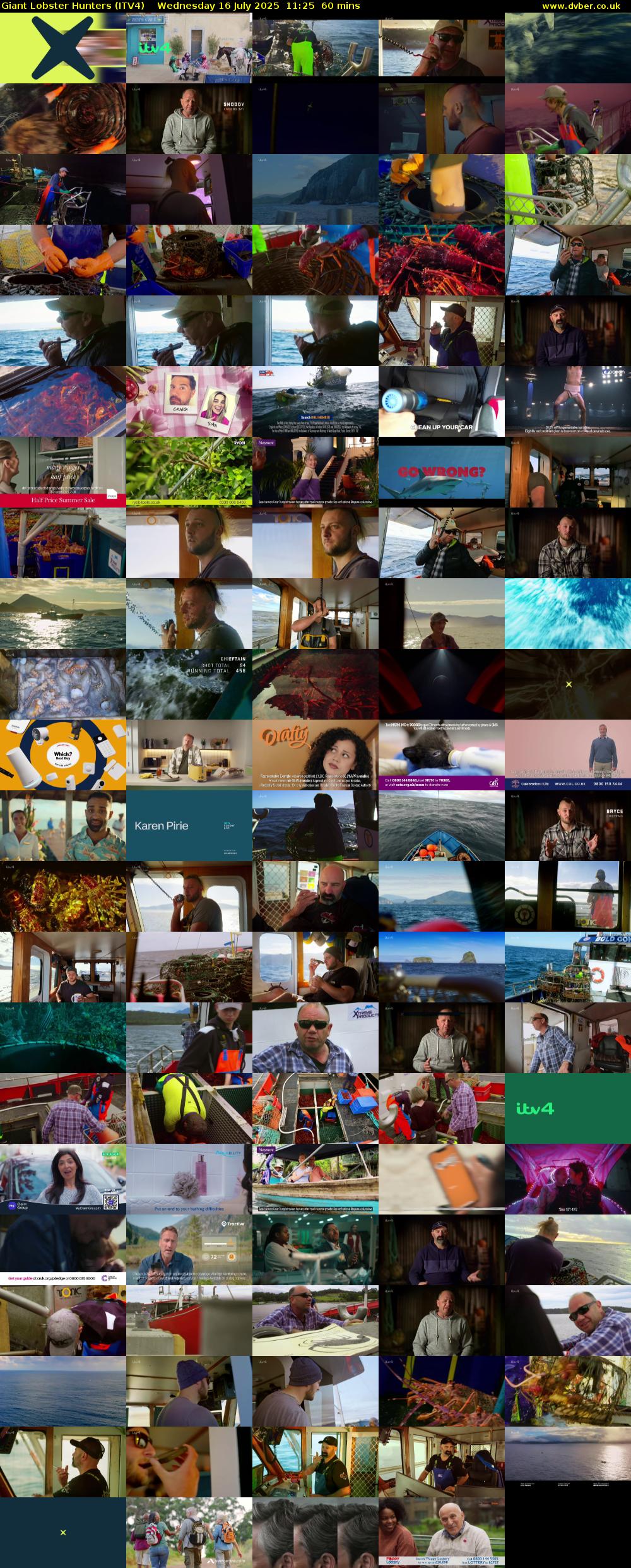 Giant Lobster Hunters (ITV4) Wednesday 16 July 2025 11:25 - 12:25