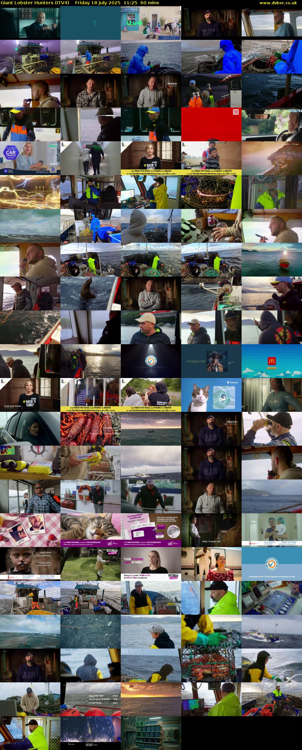 Giant Lobster Hunters (ITV4) Friday 18 July 2025 11:25 - 12:25