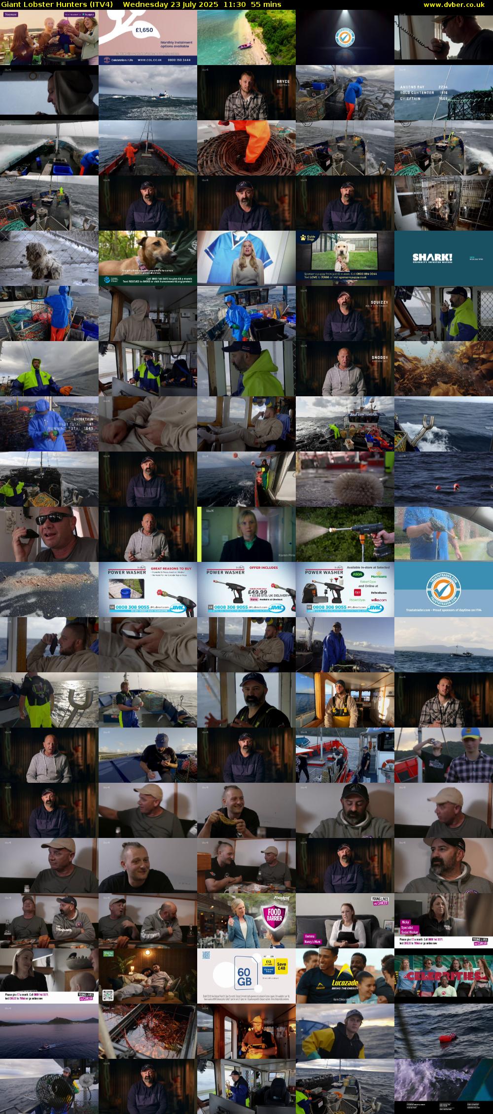 Giant Lobster Hunters (ITV4) Wednesday 23 July 2025 11:30 - 12:25