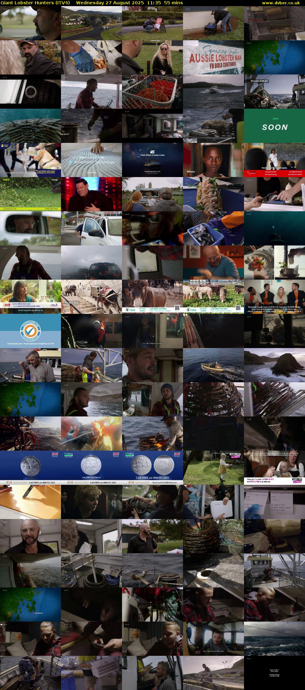 Giant Lobster Hunters (ITV4) Wednesday 27 August 2025 11:35 - 12:30