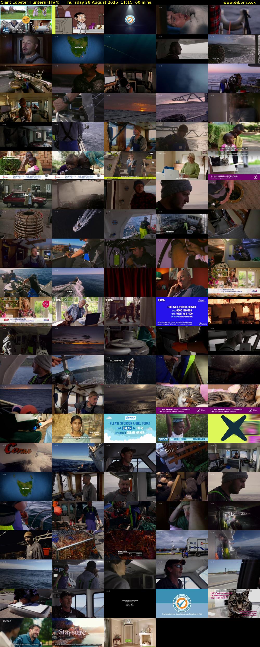 Giant Lobster Hunters (ITV4) Thursday 28 August 2025 11:15 - 12:15