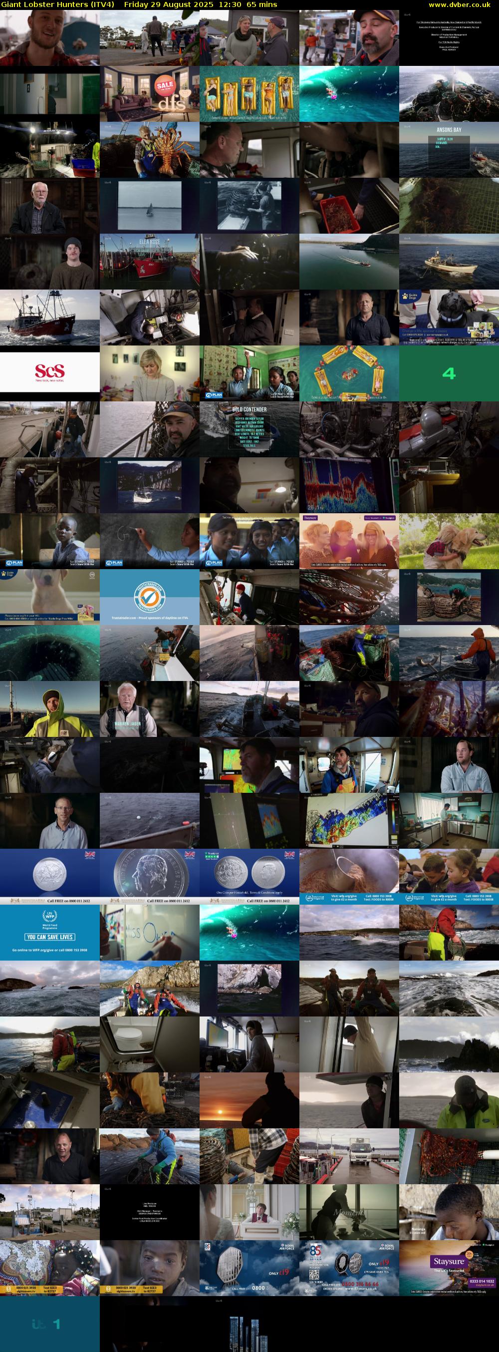 Giant Lobster Hunters (ITV4) Friday 29 August 2025 12:30 - 13:35