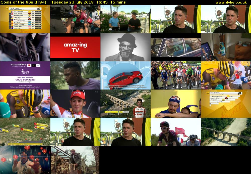 Goals of the 90s (ITV4) Tuesday 23 July 2019 16:45 - 17:00