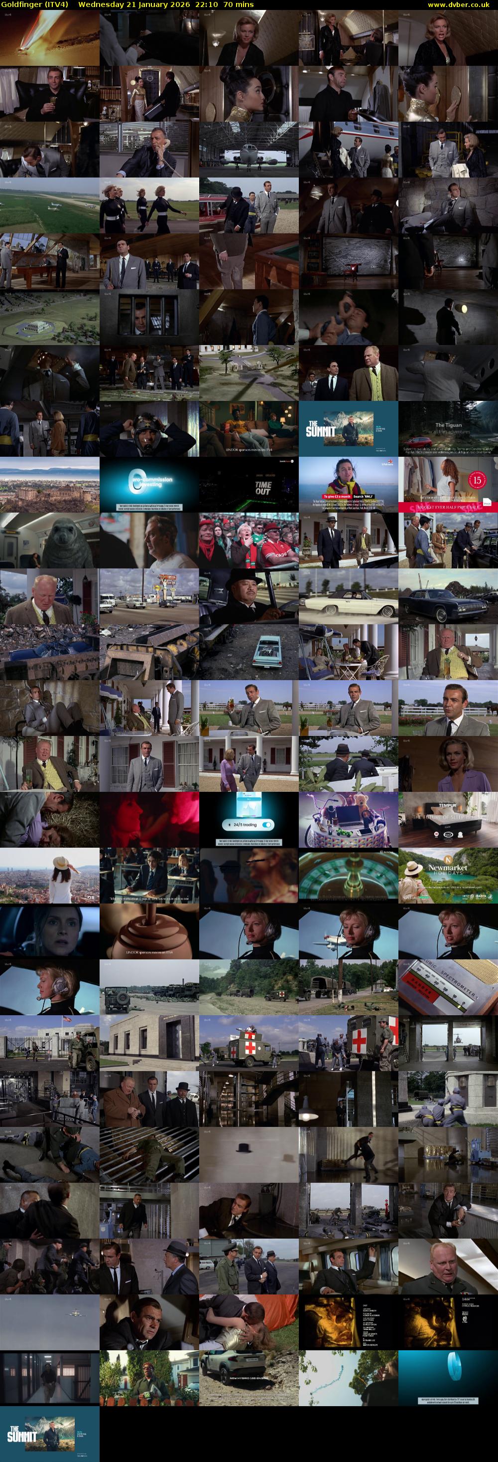 Goldfinger (ITV4) Wednesday 21 January 2026 22:10 - 23:20