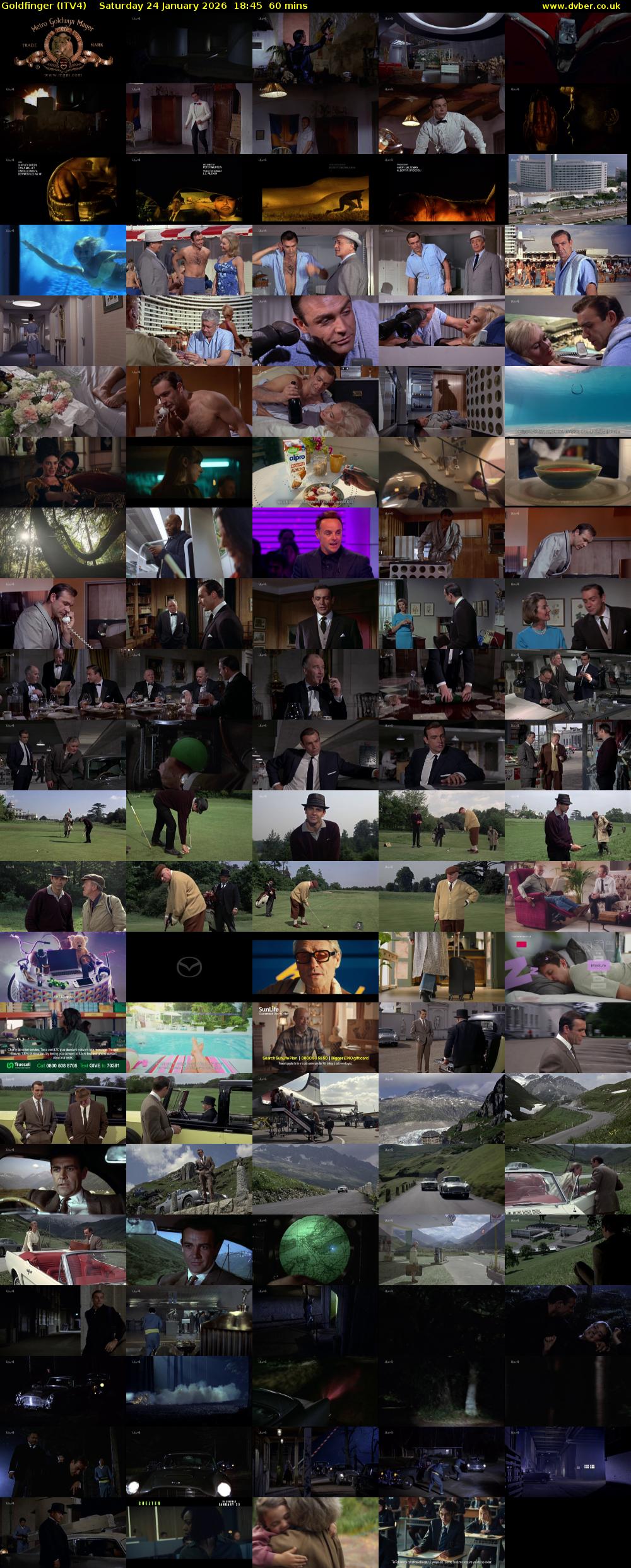 Goldfinger (ITV4) Saturday 24 January 2026 18:45 - 19:45