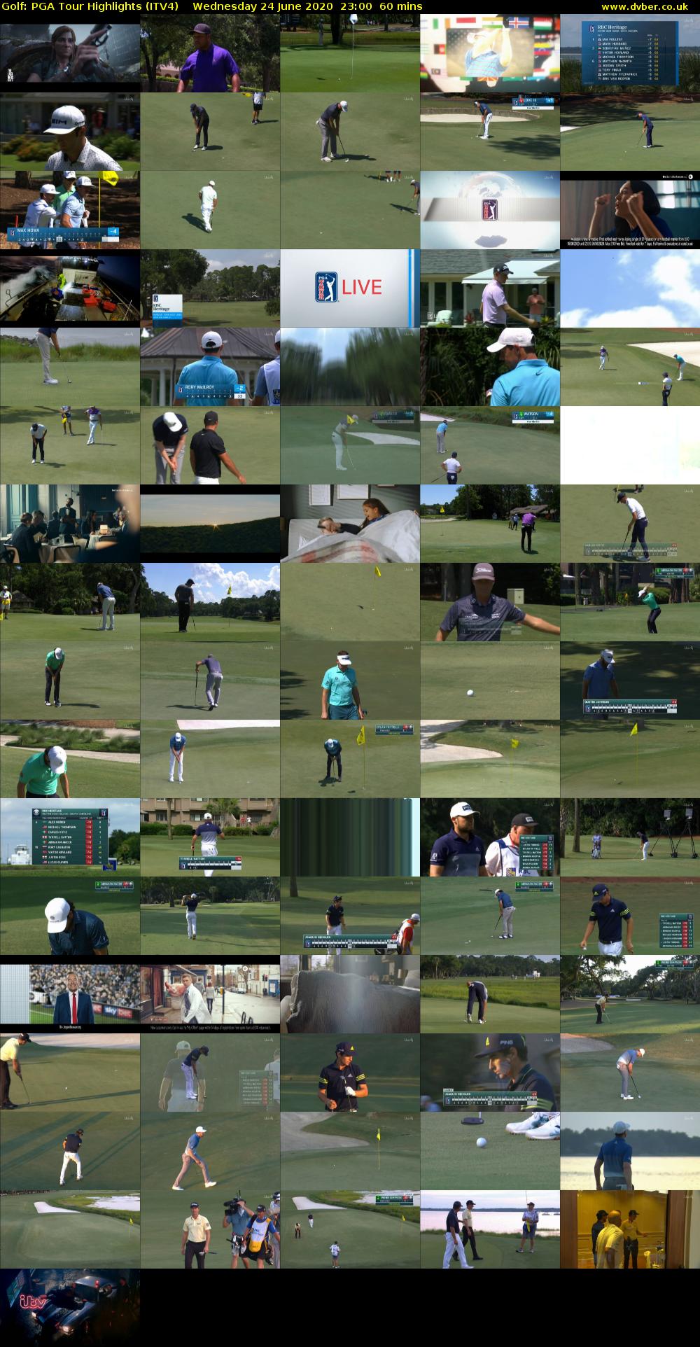 Golf: PGA Tour Highlights (ITV4) Wednesday 24 June 2020 23:00 - 00:00