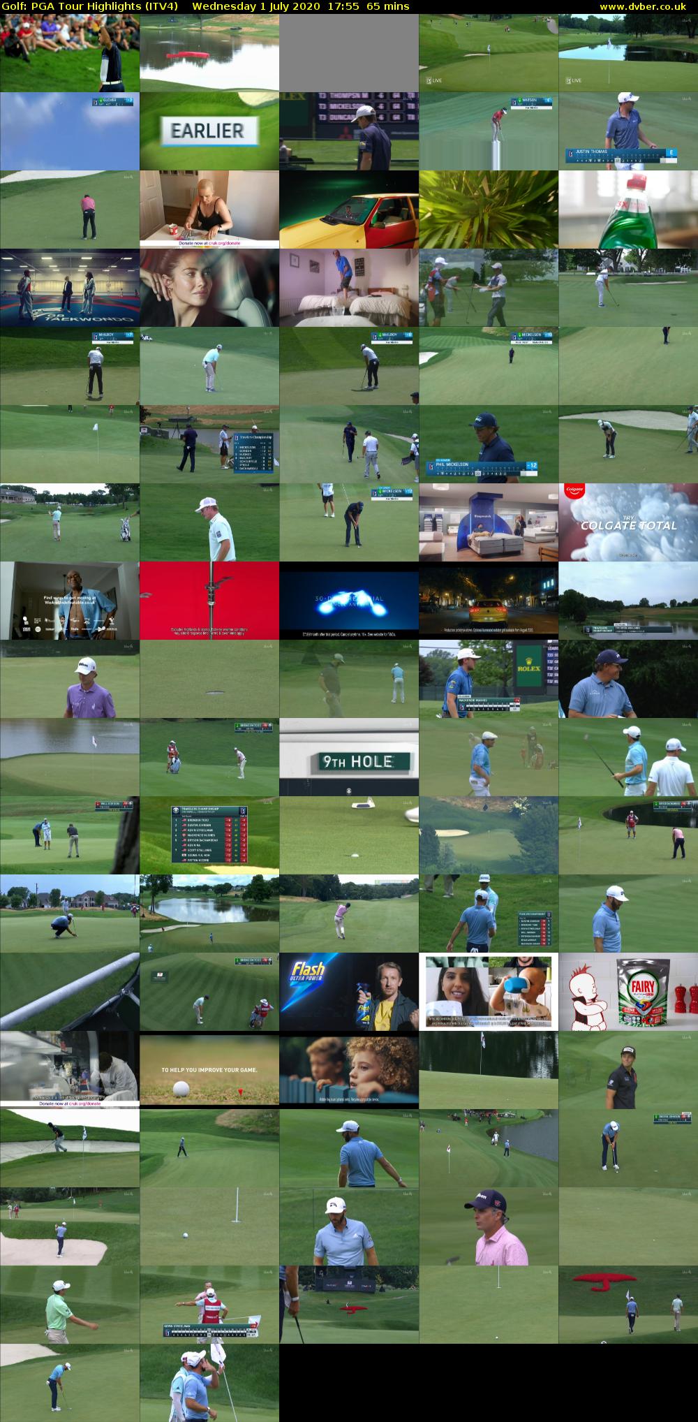 Golf: PGA Tour Highlights (ITV4) Wednesday 1 July 2020 17:55 - 19:00