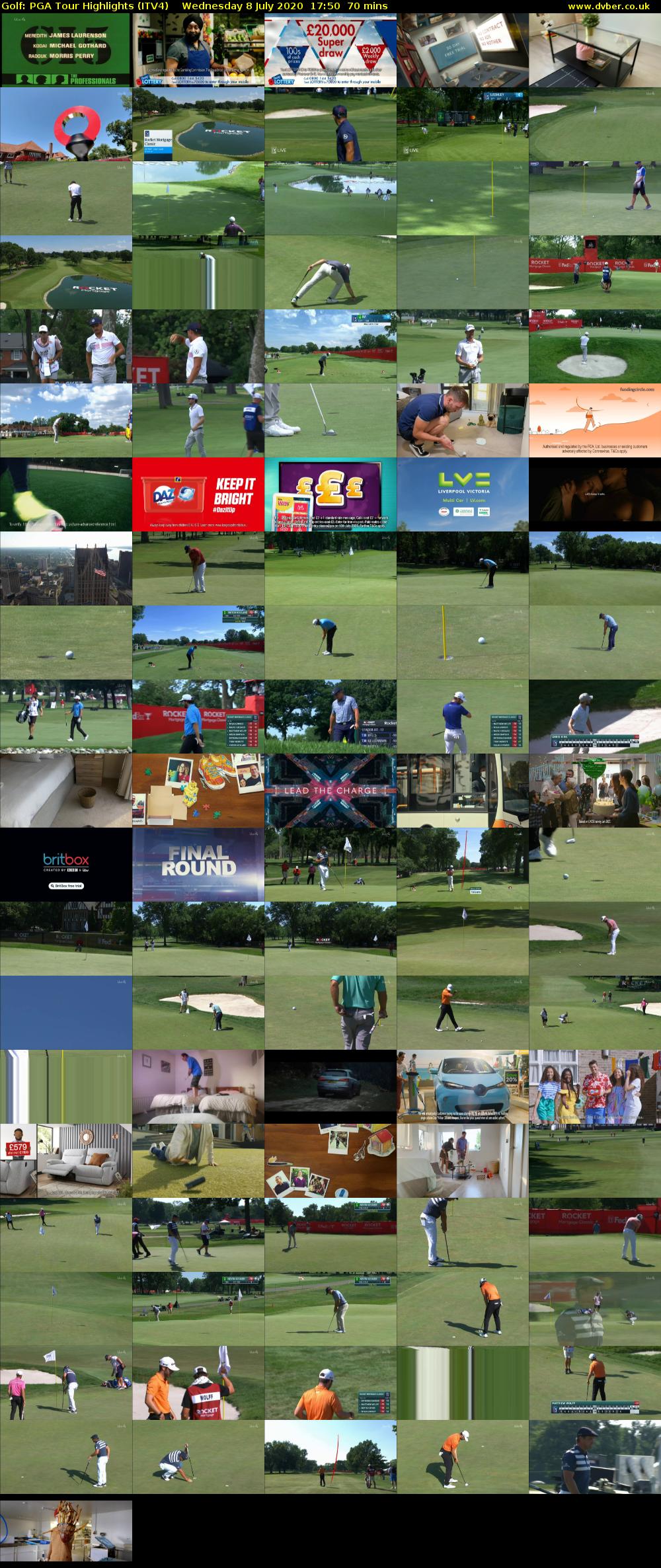 Golf: PGA Tour Highlights (ITV4) Wednesday 8 July 2020 17:50 - 19:00