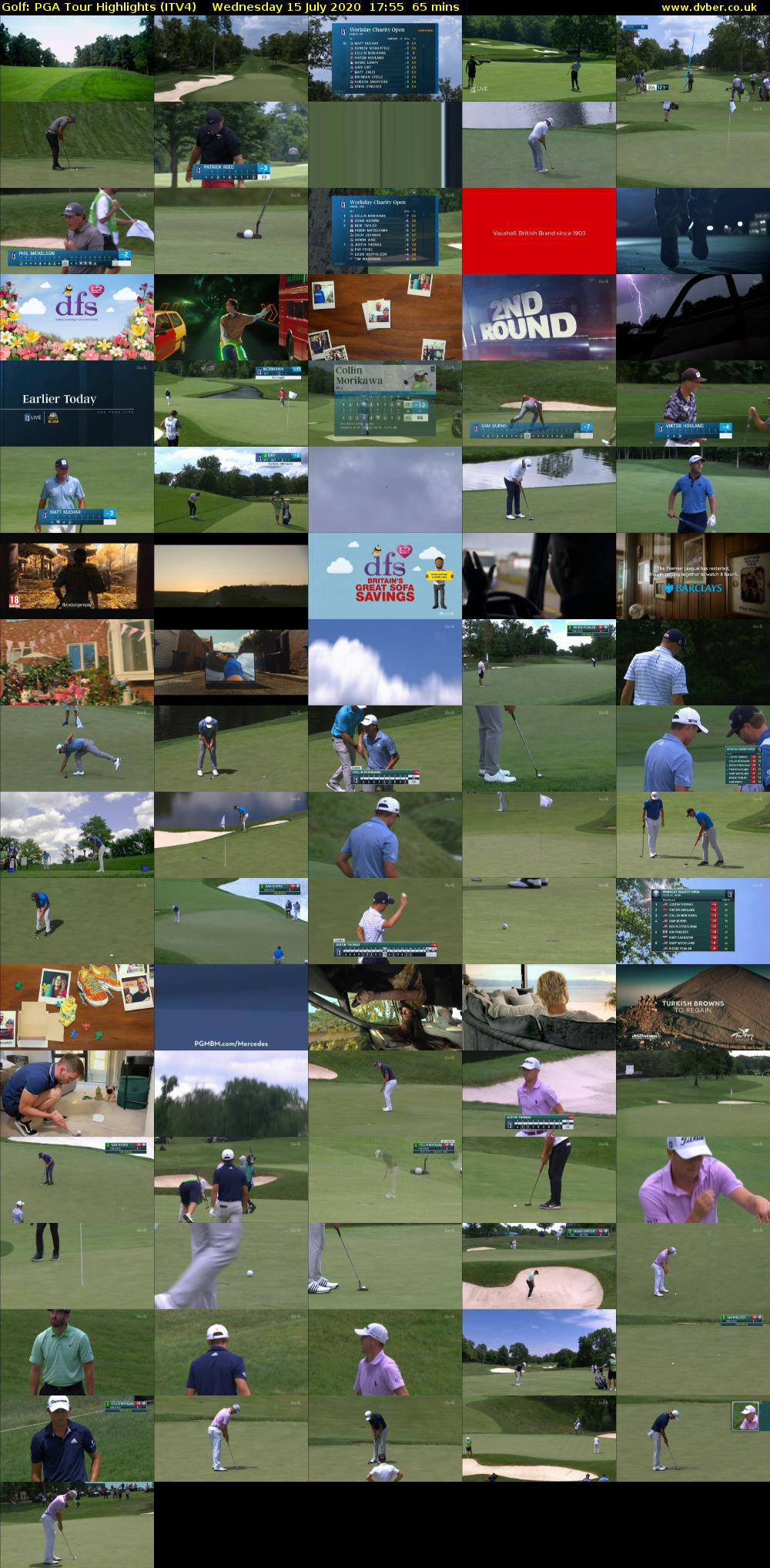 Golf: PGA Tour Highlights (ITV4) Wednesday 15 July 2020 17:55 - 19:00