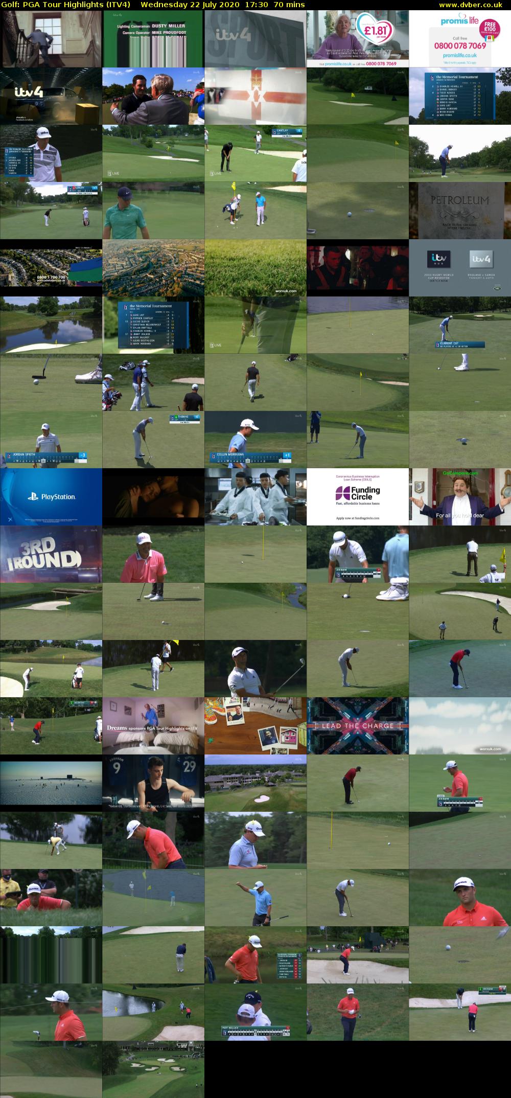 Golf: PGA Tour Highlights (ITV4) Wednesday 22 July 2020 17:30 - 18:40