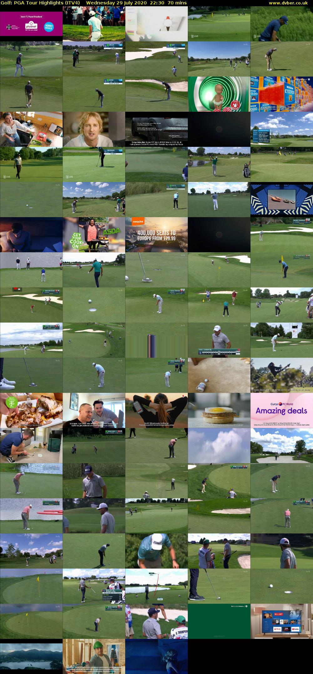 Golf: PGA Tour Highlights (ITV4) Wednesday 29 July 2020 22:30 - 23:40