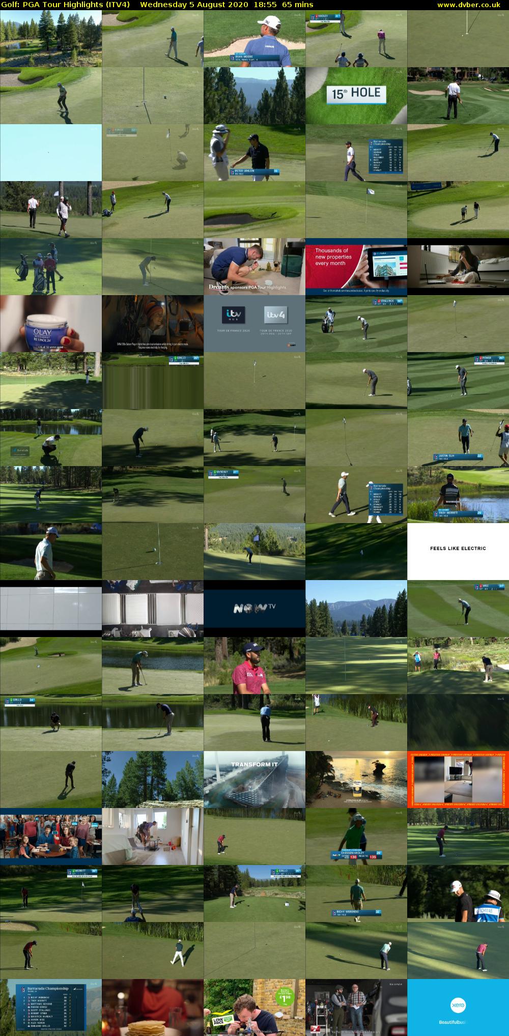 Golf: PGA Tour Highlights (ITV4) Wednesday 5 August 2020 18:55 - 20:00