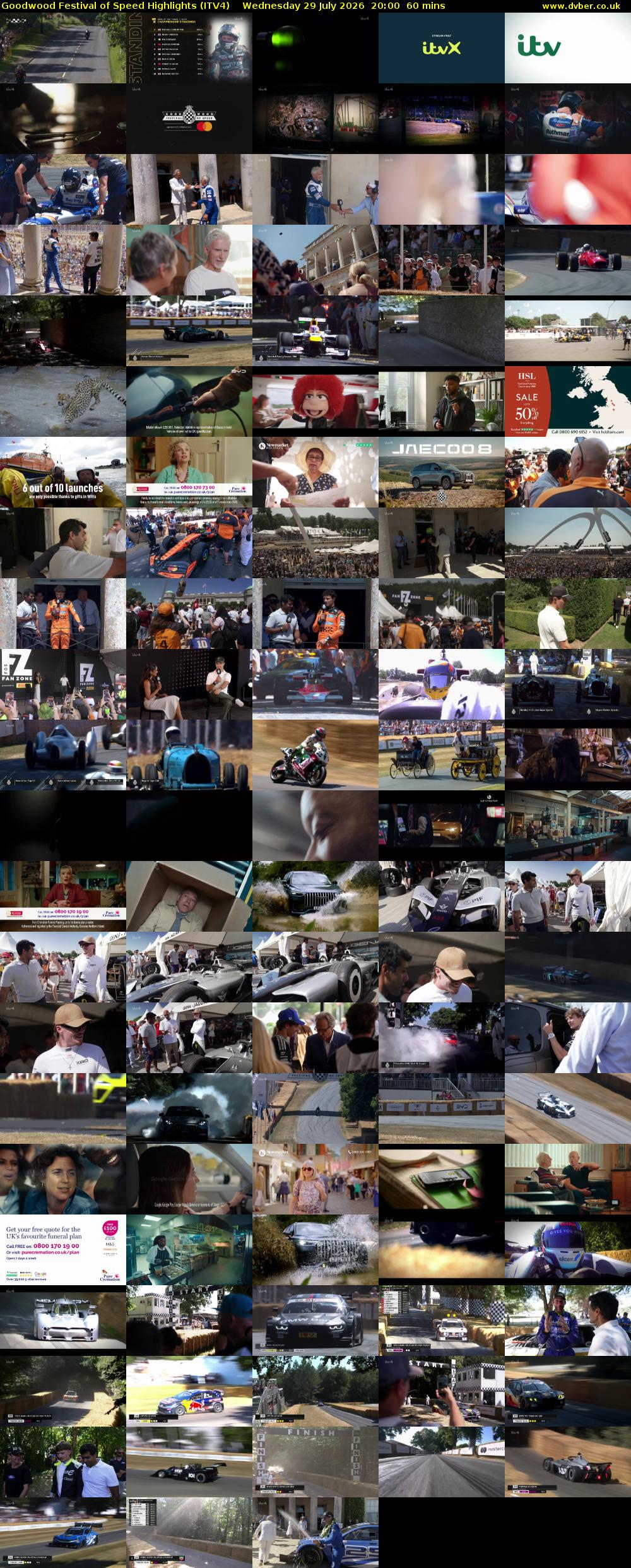 Goodwood Festival of Speed Highlights (ITV4) Wednesday 29 July 2026 20:00 - 21:00