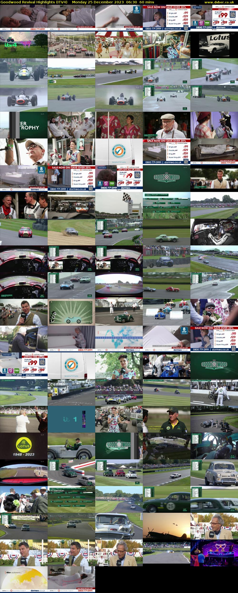 Goodwood Revival Highlights (ITV4) Monday 25 December 2023 06:30 - 07:30