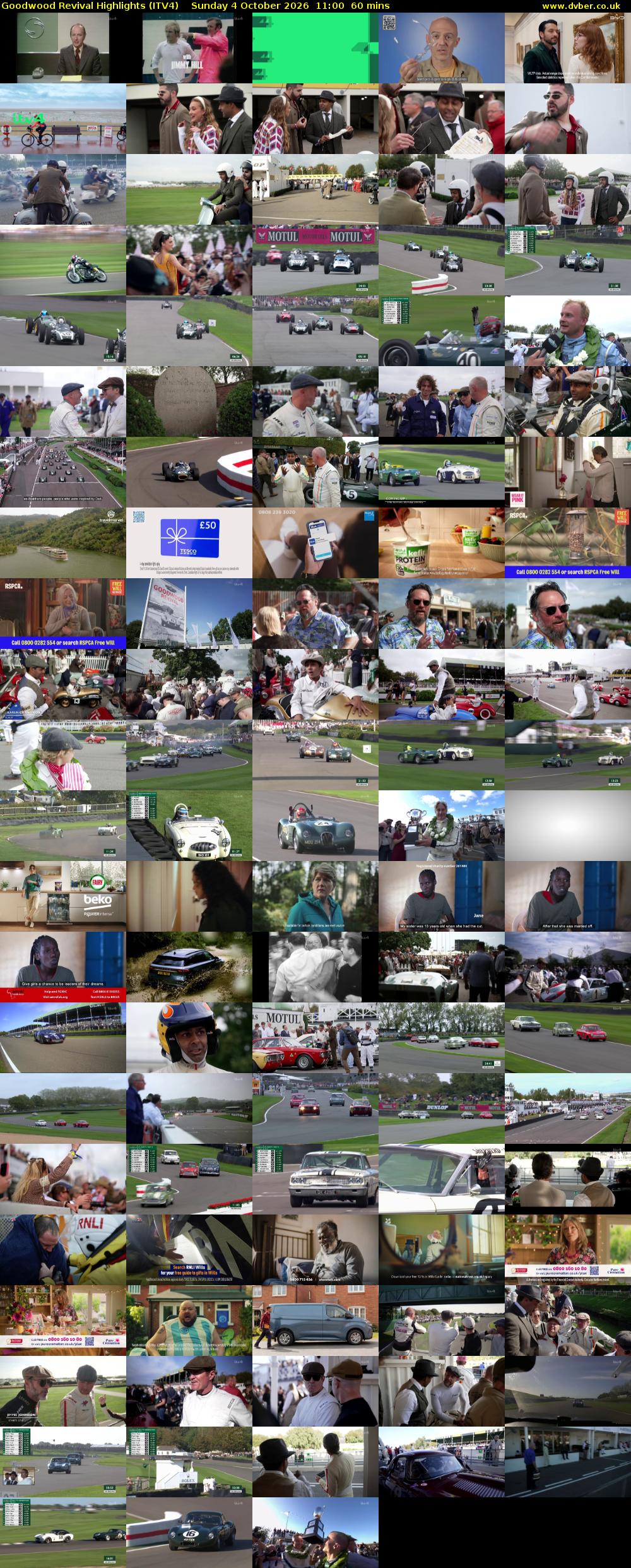 Goodwood Revival Highlights (ITV4) Sunday 4 October 2026 11:00 - 12:00