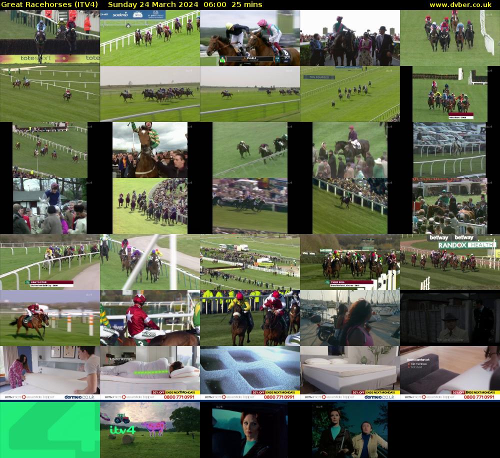 Great Racehorses (ITV4) Sunday 24 March 2024 06:00 - 06:25