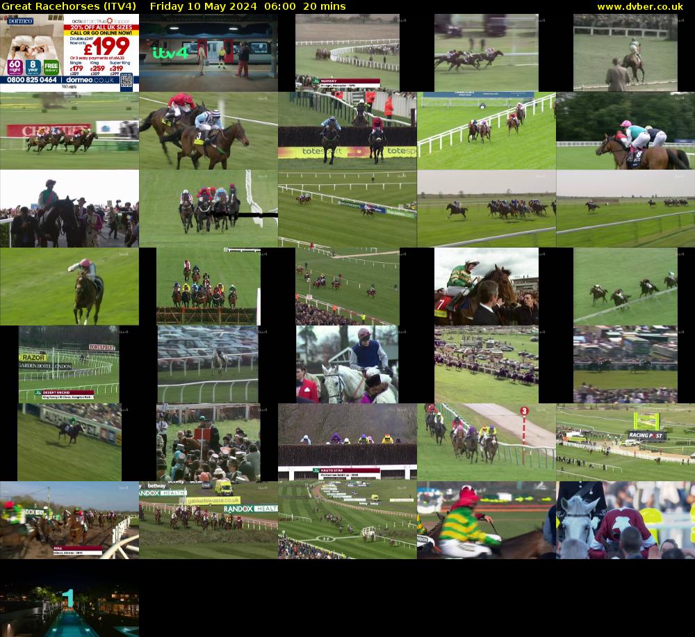 Great Racehorses (ITV4) Friday 10 May 2024 06:00 - 06:20