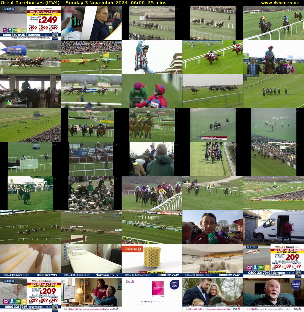 Great Racehorses (ITV4) Sunday 3 November 2024 06:00 - 06:25