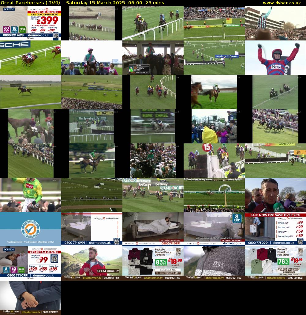 Great Racehorses (ITV4) Saturday 15 March 2025 06:00 - 06:25