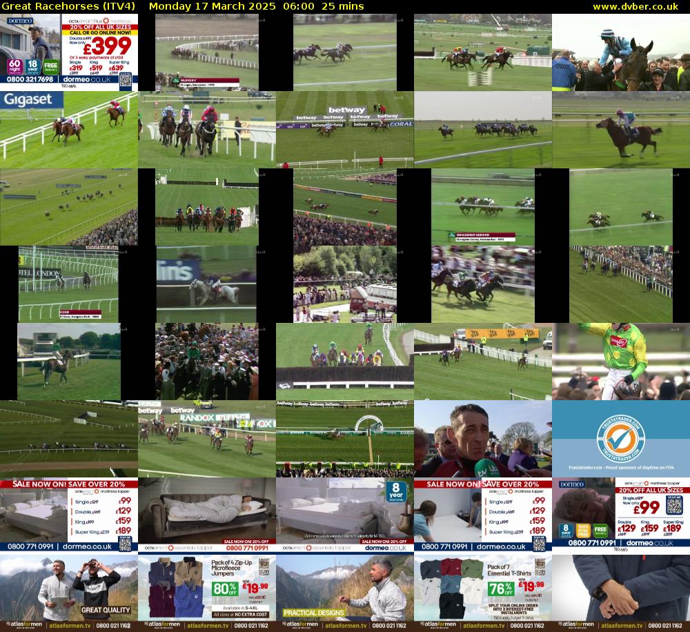 Great Racehorses (ITV4) Monday 17 March 2025 06:00 - 06:25