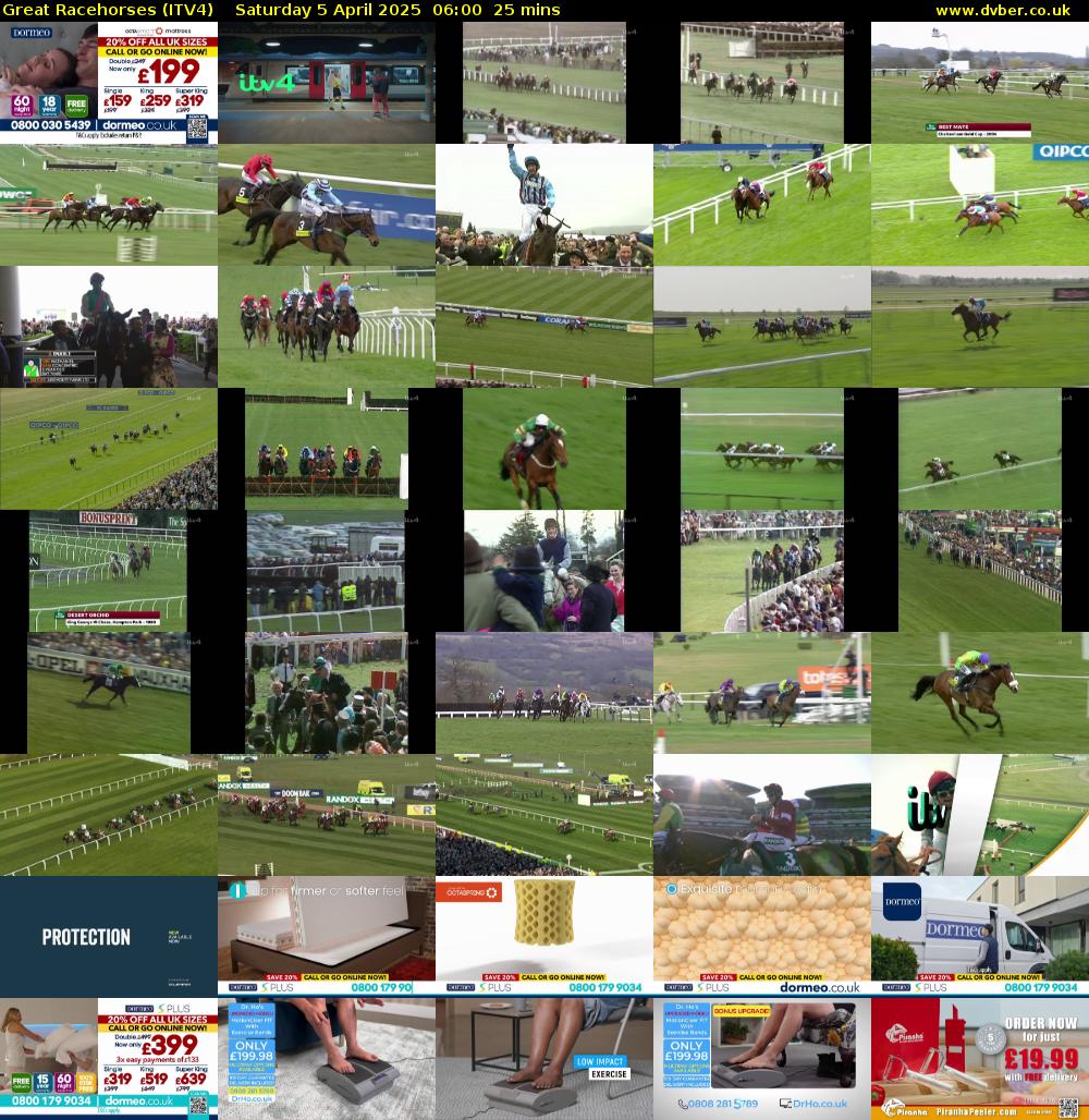 Great Racehorses (ITV4) Saturday 5 April 2025 06:00 - 06:25