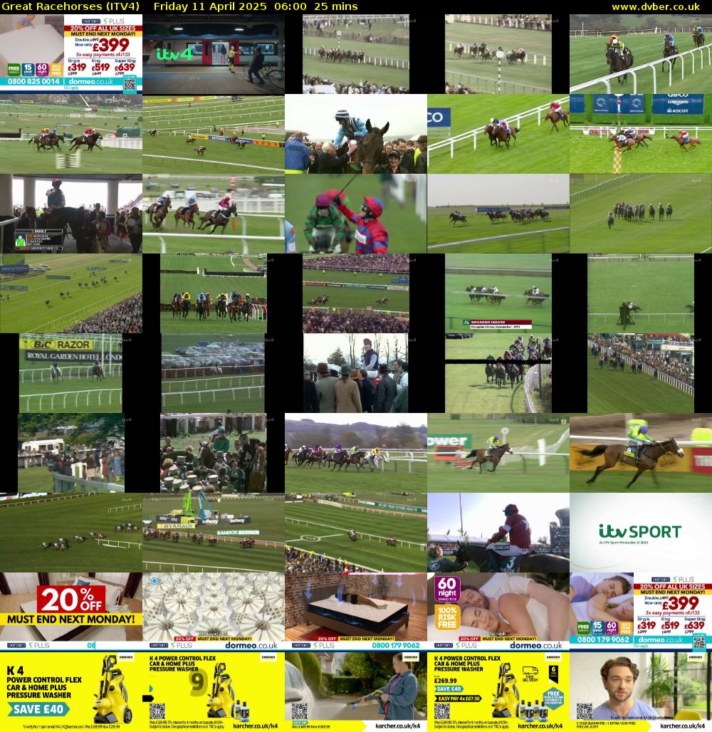 Great Racehorses (ITV4) Friday 11 April 2025 06:00 - 06:25
