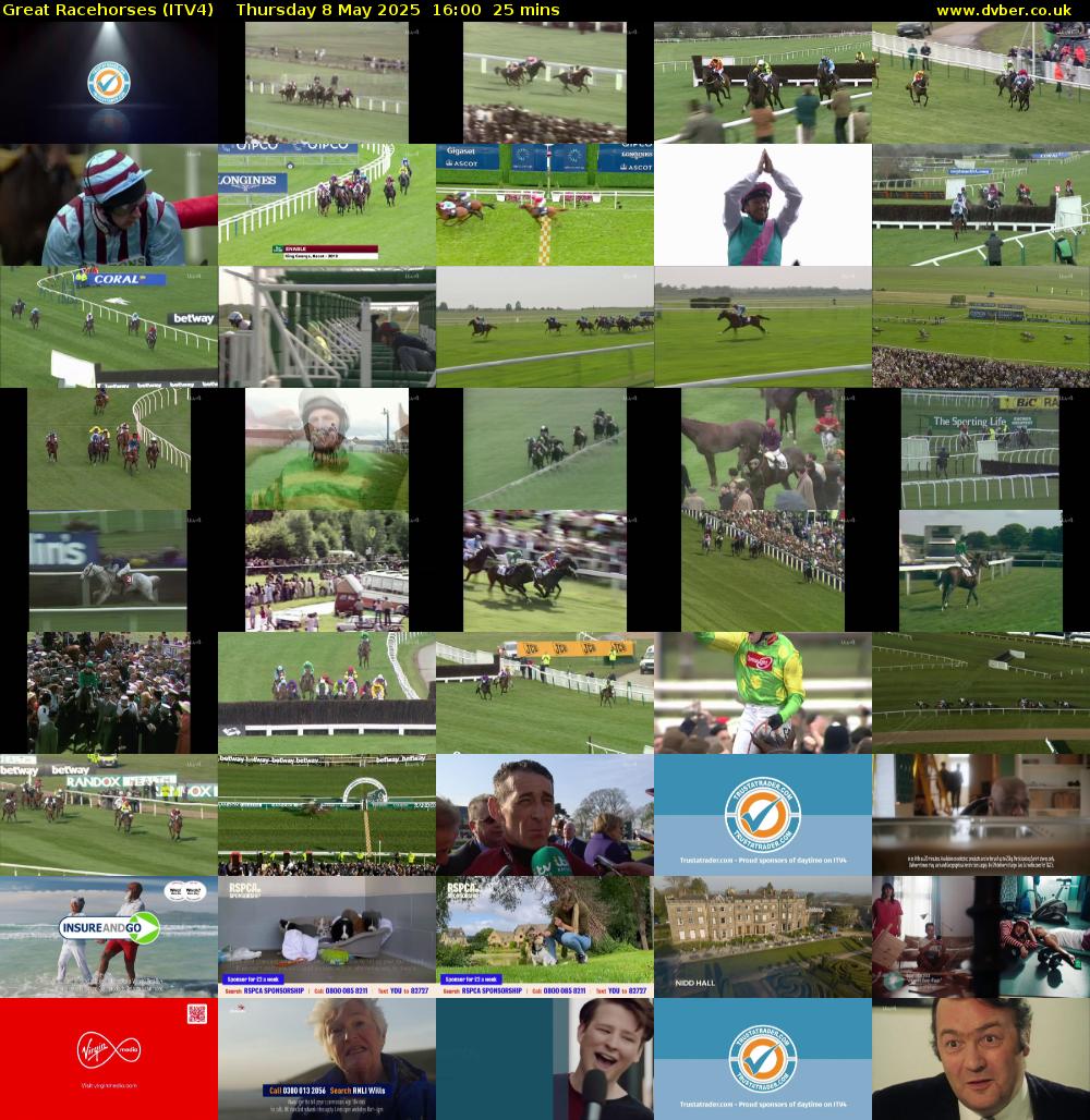 Great Racehorses (ITV4) Thursday 8 May 2025 16:00 - 16:25