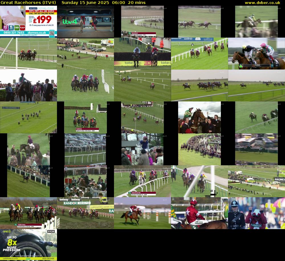 Great Racehorses (ITV4) Sunday 15 June 2025 06:00 - 06:20