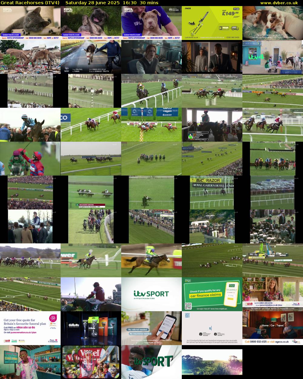 Great Racehorses (ITV4) Saturday 28 June 2025 16:30 - 17:00