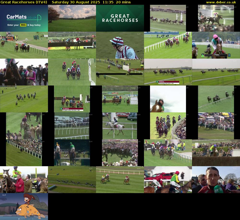 Great Racehorses (ITV4) Saturday 30 August 2025 11:35 - 11:55