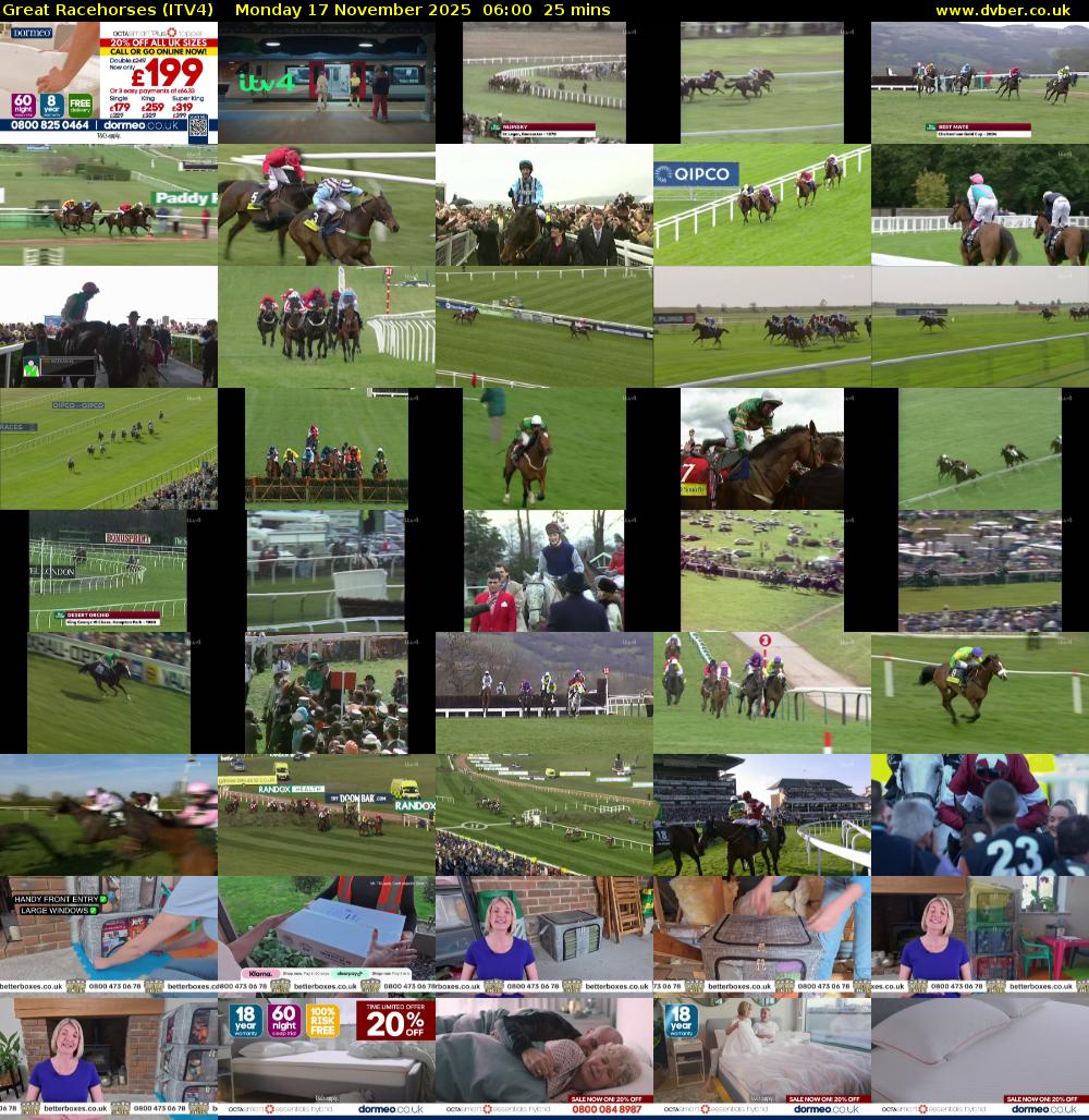 Great Racehorses (ITV4) Monday 17 November 2025 06:00 - 06:25