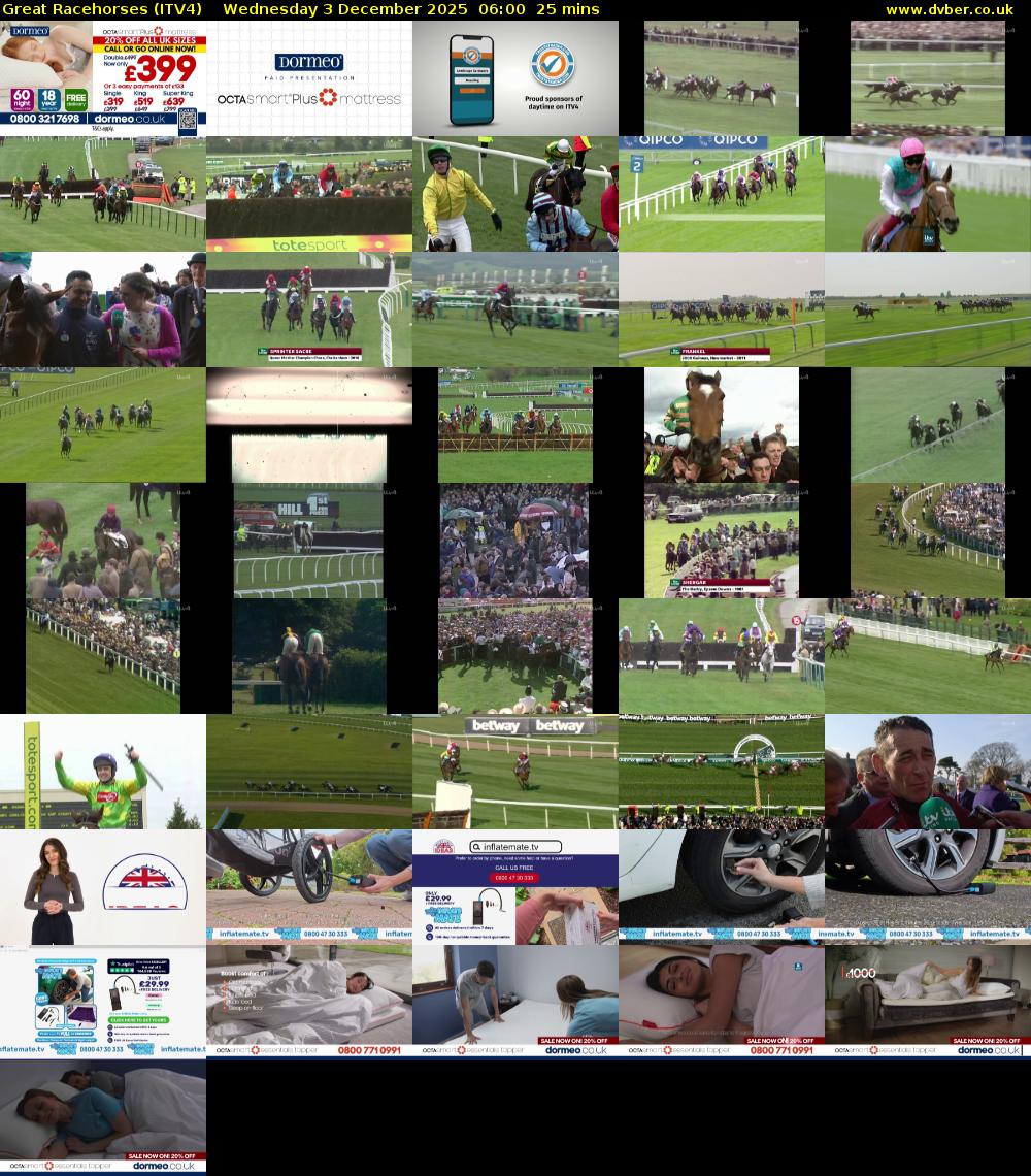 Great Racehorses (ITV4) Wednesday 3 December 2025 06:00 - 06:25