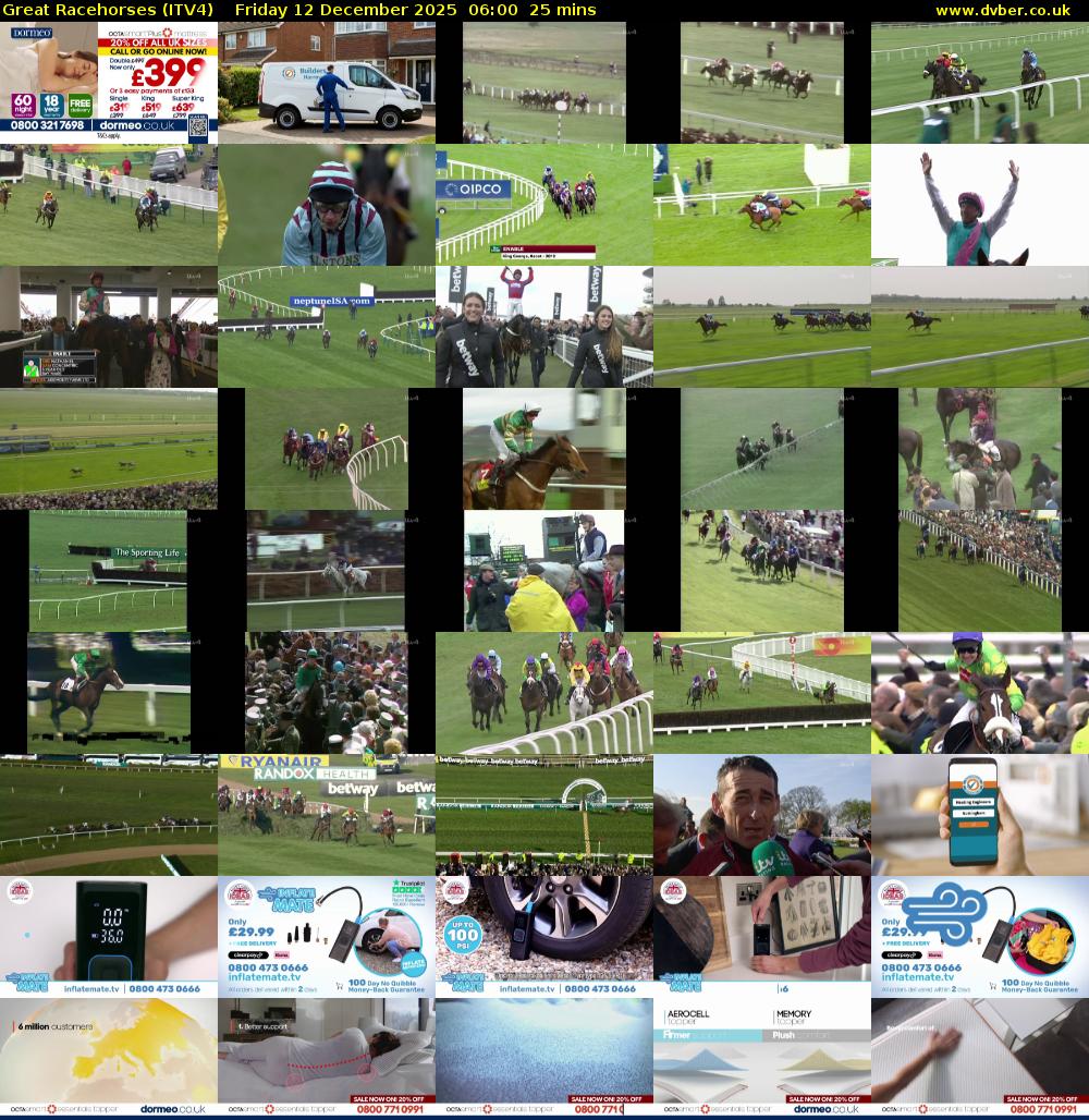 Great Racehorses (ITV4) Friday 12 December 2025 06:00 - 06:25